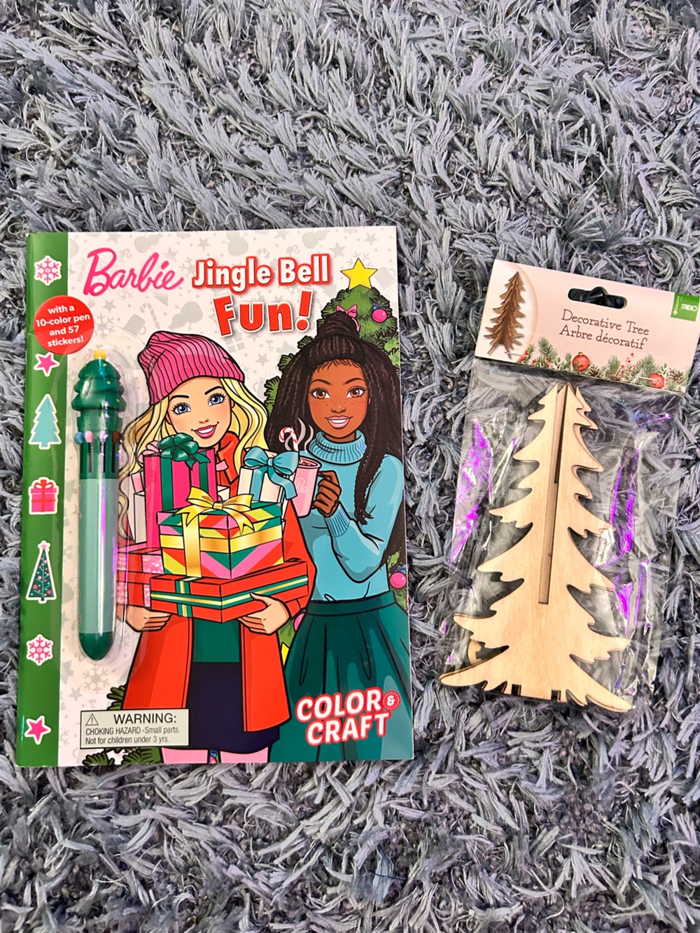 Barbie Pink & Green Holiday Color & Craft Set